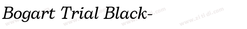 Bogart Trial Black字体转换